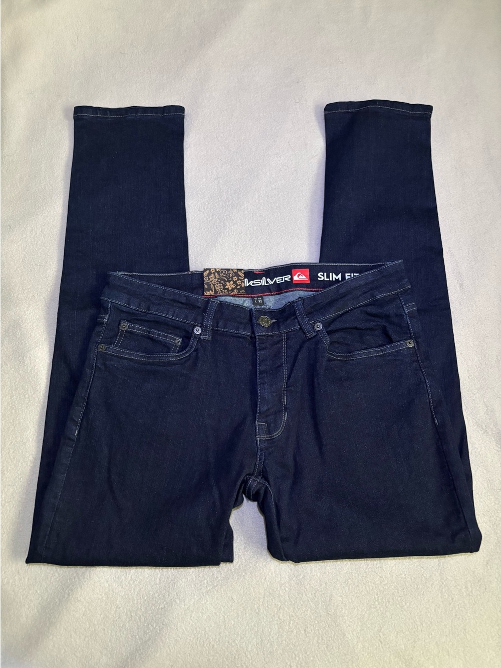 NWT Quiksilver Men's Slim Fit Dark Blue Stretch Jeans- 32x32